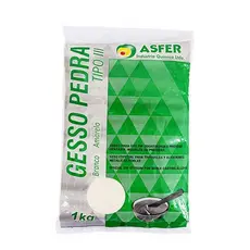 Gesso Pedra Branco Tipo 3 Asfer 1 Kg