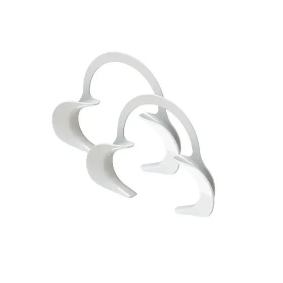 Afastador Labial Lysanda Plastico Kit C/2 Un Adulto Branco - Preto - Transparente