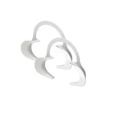 Afastador Labial Lysanda Plastico Kit C/2 Un Adulto Branco - Preto - Transparente
