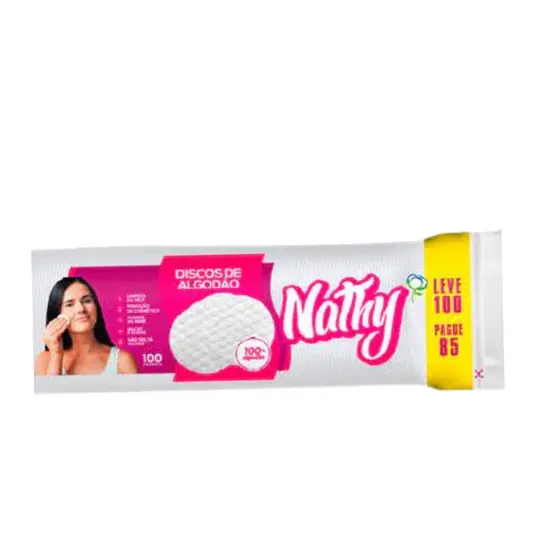 Algodão Disco C/100 Unidades Dupla Face Limpeza Facial