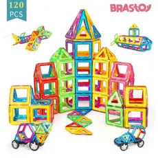 Blocos de Montar Magnéticos Brinquedo Educativo Infantil 120 Peças