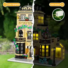 Light Up City Cafe Brinquedos educativos de blocos de montar 1443 peças