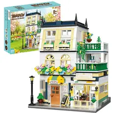 Conjunto de blocos de montar com hotel de 3 andares com jardim 998 peças 14+ BRASTOY