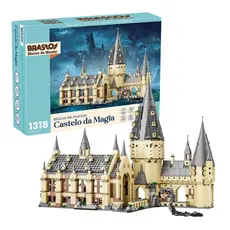 BRASTOY Conjunto de blocos de construção Magic Grand Hall 1318 peças