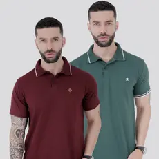 Kit E Unidade Camisa Masculina 100% Algodão Polo Bordada Varias Cores Camisa Basica Dia A Dia Gola Polo