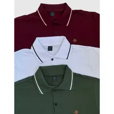 Kit 3 e 2 Camiseta Gola Polo Masculina 100% Algodão Cores Basicas Coloridas Camisa Para Homem