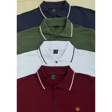 Kit 4 Camisetas Masculinas Gola Polo Basica 100% Algodão Para Homem