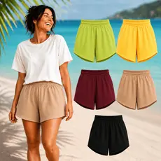 Kit 3 Shorts Duna Estiloso Soltinho Verão Praia Fresquinho Mar Piscina Água Ficar em Casa Confortável