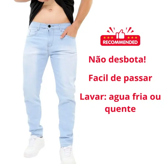 Calça Slim Masculina – Tecido com Lycra e Ajuste Perfeito