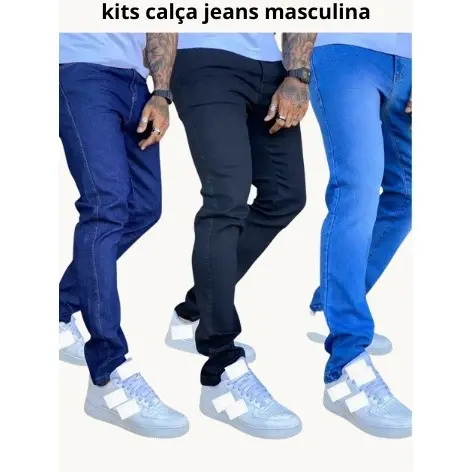 kit calça jeans masculina skinny original promoção direto da fabrica envio imediato