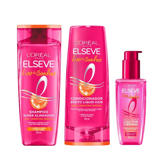 KIT SH + COND + SÉRUM LISO DOS SONHOS