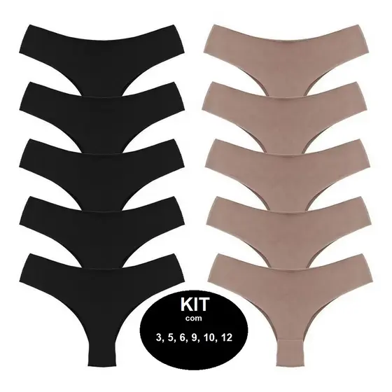 Kit 10 Calcinha Tanga não marca SEM COSTURA Confortáveis