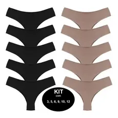 Kit 10 Calcinha Tanga não marca SEM COSTURA Confortáveis