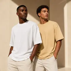 Kit 2 Camiseta Oversized Plus Size P ao G4 Streetwear 100% Algodão Masculina
