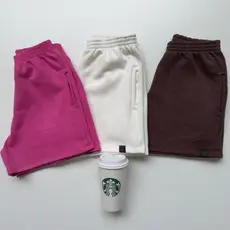 Kit 3 shorts feminino de moletom bermuda feminina short com bolso short curto short moletom short academia short basico