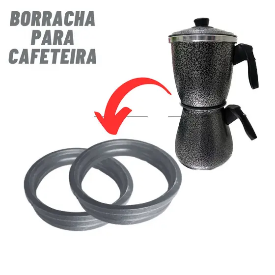 2 Borrachas Extra Para Cafeteira de Fogão Anel de Vedação