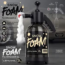 Snow Foam Pulverizador Manual Borrifador Alta Pressão 2 Litros Com 2 Bicos Espuma Automotivo Lavagem Carro Moto Limpeza