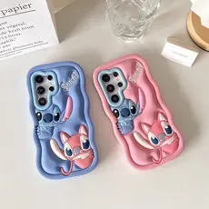 Capinha Samsung S24 Plus S23Ultra S23 S22 S21 Ultra/Capinha 3d de silicone do stitch Para Samsung Galaxy S20 FE A14