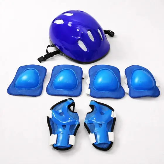 Kit Proteção Infantil Completo Com Capacete Joelheira Cotoveleira Munhequeira Skate Bike Patins