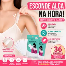 kit 36 Fitas Para Roupa Decote Perfeito Esconde Alça Sutiã Adesivo Invisível