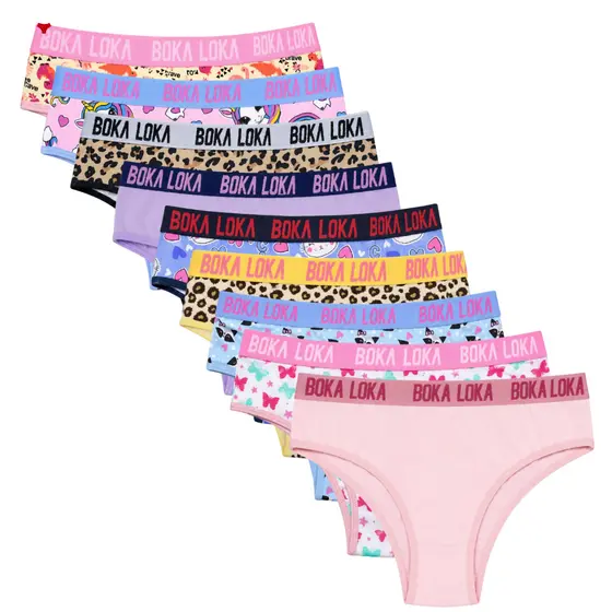 Kit 10 Calcinha Algodão Cueca Feminina Adulta Cós Alto