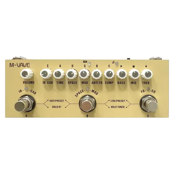 M-vave Cube Recarregável Multi Efeitos Pedal para Violão Elétrico, Gravação de Baixo, Função de Interface Áudio, Baby AC