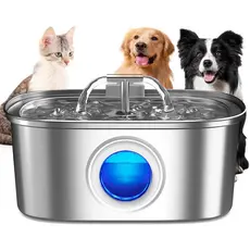 Newpet 3.2L Alimentador Automático De Água Para Gatos De Aço Inoxidável Fonte USB Mudo Com Janela Visível Filtro Cães