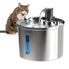 Newpet Bebedouro Fonte Água Inox Fonte De Água Bomba Silenciosa 3 Níveis De De Água Bivolt