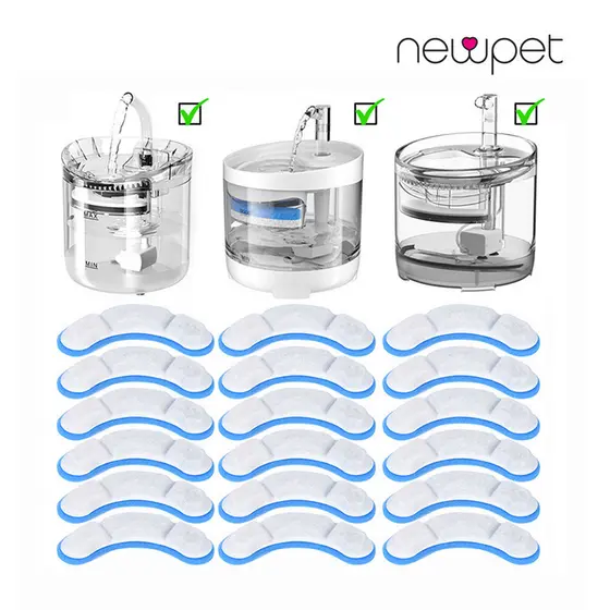 Newpet Kit 4 Filtro De Fonte De Água Gato Cão Pet Refil Bebedouro