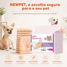 Fralda Higiênica Descartável Newpet para Pet Cachorra Fêmea Proteção Diária Diversos Tamanhos P M G Dog Care