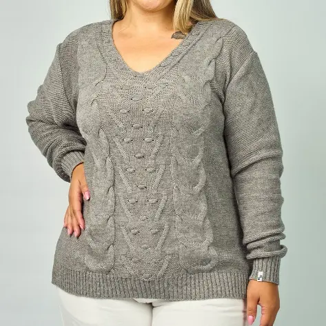 Blusa Tricot Plus Size Feminina Inverno Lã Premium Mariá Mariotti - 20212