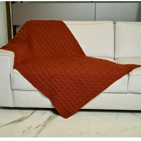 Manta Sofá Peseira Cama Decorativa Trico Premium Aconchegante 40003
