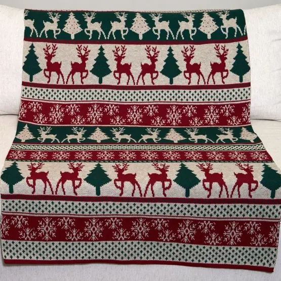 Manta de Inverno Temática Natalina Aconchegante para Decoração Festiva - 40079