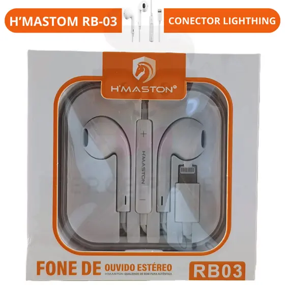 Fone De Ouvido Com Fio Microfone e Estereo para iPhone Entrada Lightning