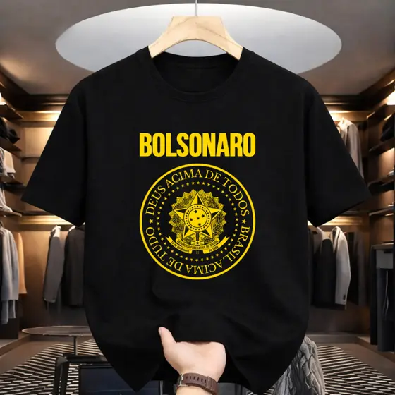 Camiseta Feminina Bolsonaro Casual Estilosa Tecido Premium Linda Puro Estampada Gringa Verão