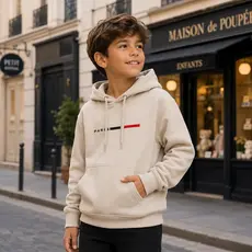 Moletom Canguru Infantil Com Capuz Estampado Milano Masculino Confortável Quentinho Grosso Com Bolso