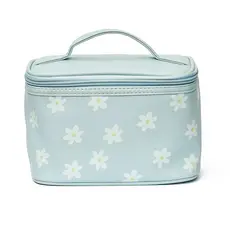 Necessaire maleta azul flores - Floriê