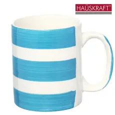 Caneca de porcelana branca com azul - Hauskraft