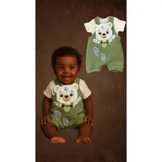 jardineira bebê, jardineira infantil, conjunto bebê, roupa verão, roupa bebê, jardineira ursinho