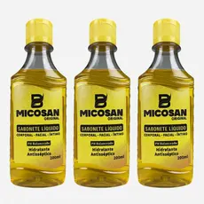 Kit 3 Unidades Micosan Sabonete Líquido - Hidratante, Antisséptico e PH Balanceado para Todo o Corpo