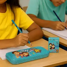 Kit Escolar Maria Clara Estojo Lápis Caneta Pintura Infantil Presente