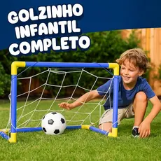 Golzinho Infantil Trave Rede Bola Bomba Kit Futebol Crianças