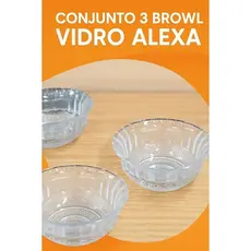 Conjunto Triplo Potes de Vidro Tampa Hermética Armazenamento Mantimentos Sobremesas Achadinhos