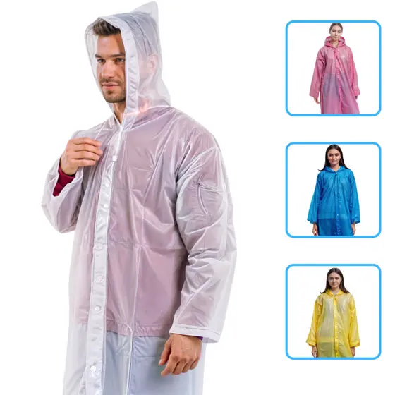 Capa De Chuva Roupa Unissex Para Passeio Festas Show Impermeável C/ Capuz Envio Imediato