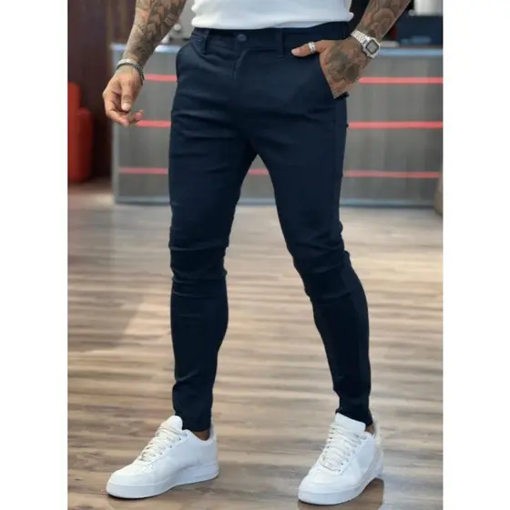 Calça Sarja Masculina Casual Esporte Fino Slim Varias Cores