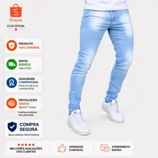 Calça Jeans MASCULINA SKINNY COM LYCRA Alta Durabilidade