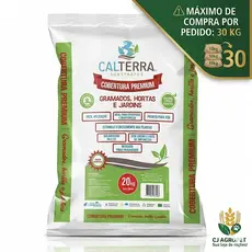 Substrato Composto Terra Adubada  Cobertura Premium Para Gramados Hortas e Jardins Calterra 20kg