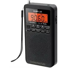 Rádio FM/AM/SW De Onda Curta RD218 Transistor De Banda Alimentado Por Pilhas AA Com Visor LCD Luz De Fundo De Chave Temporizador De Alarme Digital Do Relógio Sono , Melhor Recepção , Mini De Qualidade Sonora