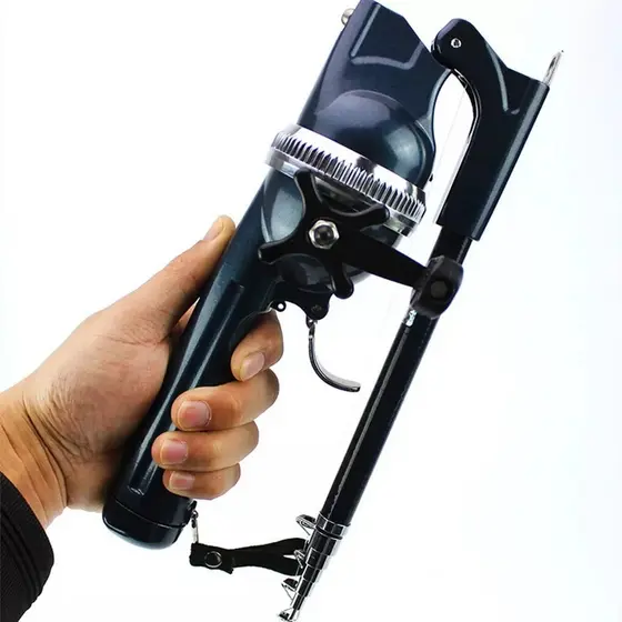 Vara De Pesca Telescópica Dobrável Com Carretel Suporte