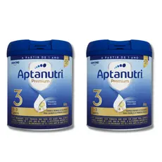 Kit 2x Fórmula Infantil Aptanutri Premium 3 Danone Lata de 800g